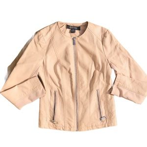 Kenneth Cole Reaction Pink Leather Jacker